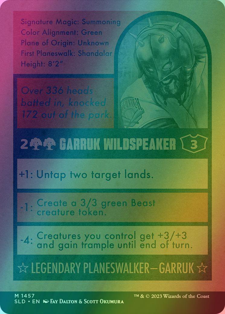 Garruk Wildspeaker // Garruk Wildspeaker [0749] [Borderless] [Signed] [Magic: The Baseballing] [Secret Lair Drop] [Foil]