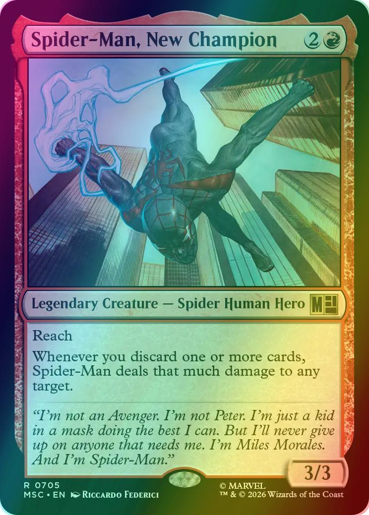 Spider-Man, New Champion [705] [Jumpstart] [Marvel Super Heroes: Commander] [Foil]
