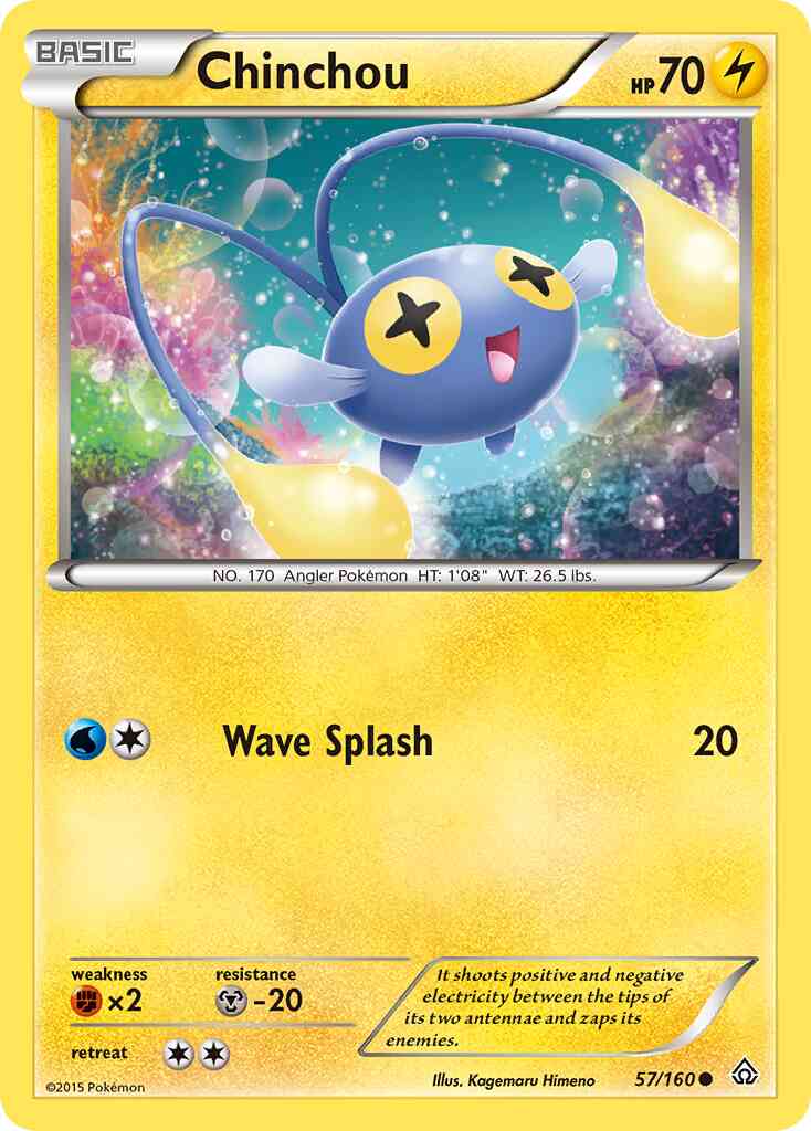 Chinchou - 57/160 - Common [xy5-57] [Non-Holo]