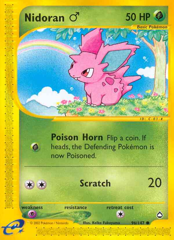 Nidoran♂ - 96/147 - Common [ecard2-96] [Non-Holo]
