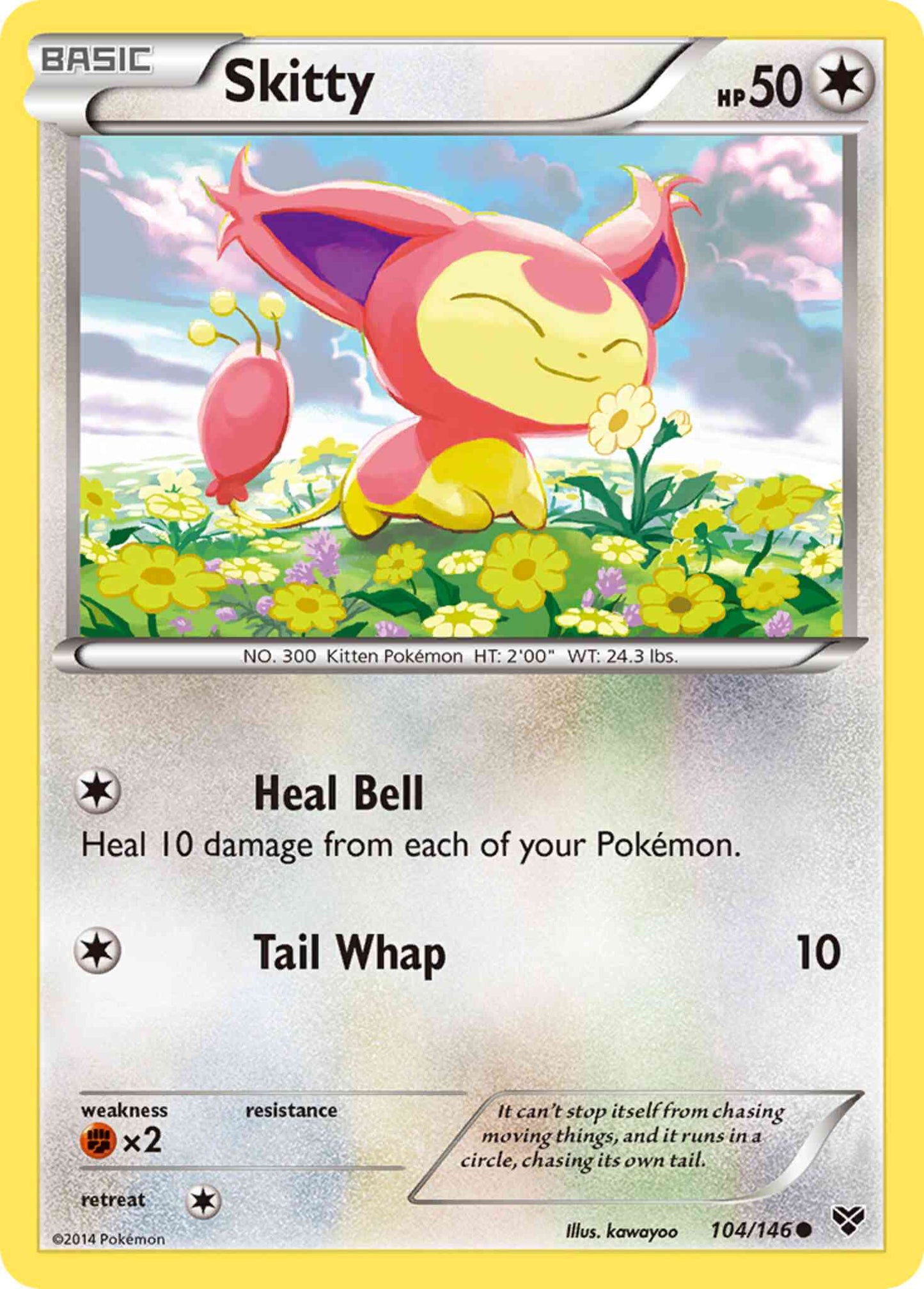 Skitty - 104/146 - Common [xy1-104] [Reverse Holo]