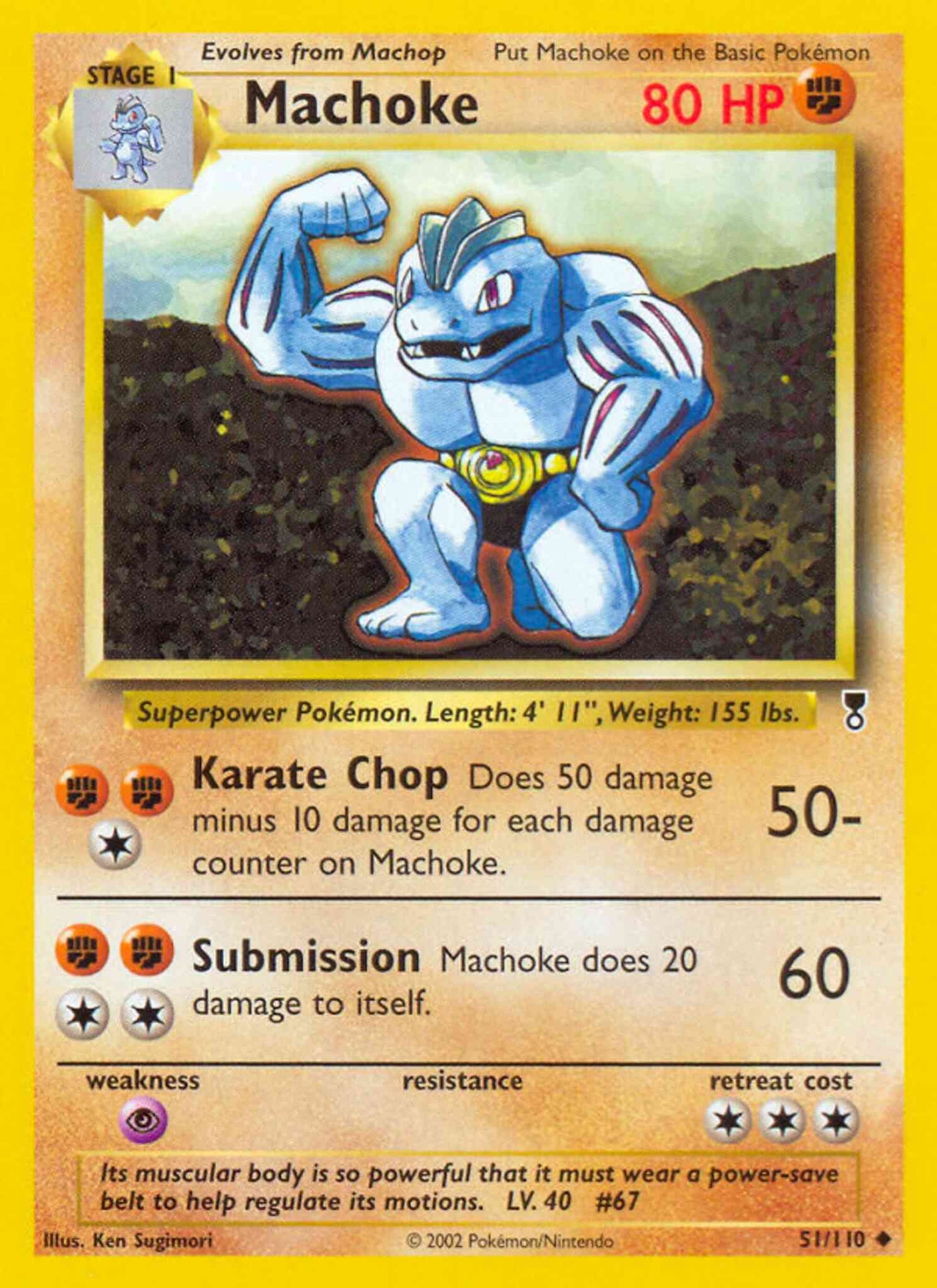 Machoke - 51/110 - Uncommon [base6-51] [Non-Holo]