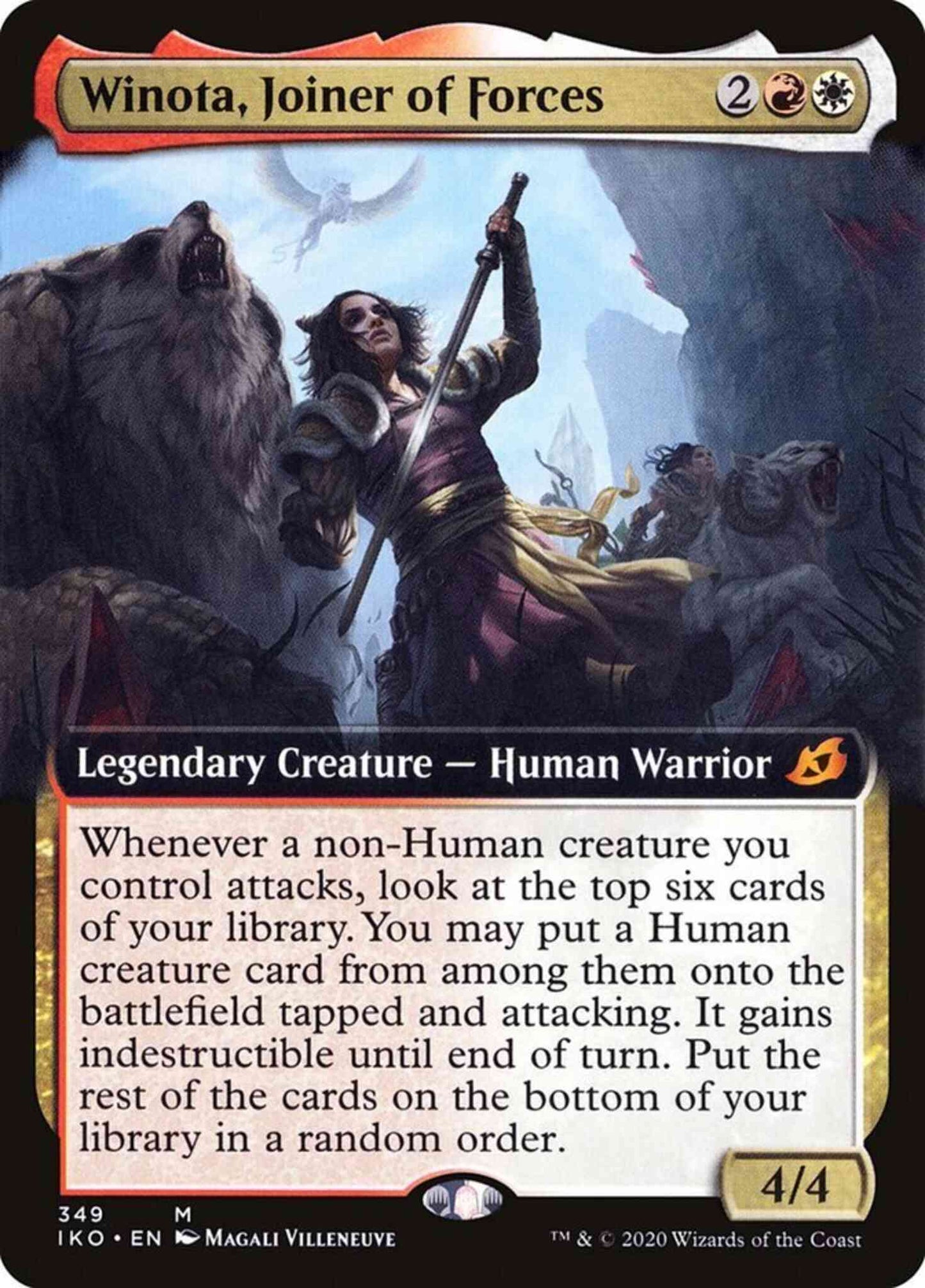 Winota, Joiner of Forces [349] [Extended Art] [Ikoria: Lair of Behemoths] [Non-Foil]