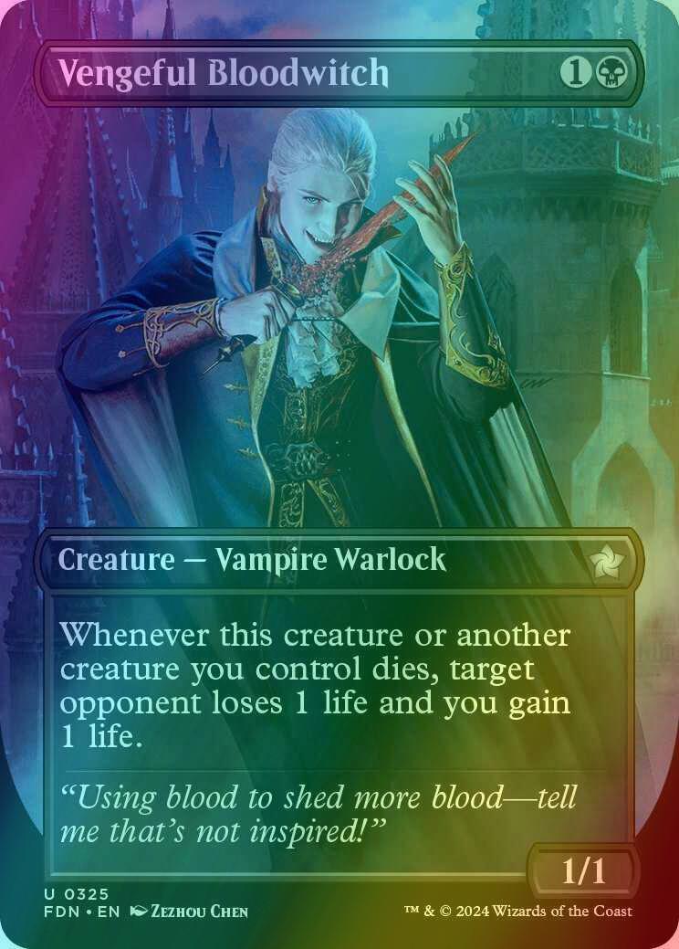 Vengeful Bloodwitch [325] [Borderless] [Foundations] [Foil]
