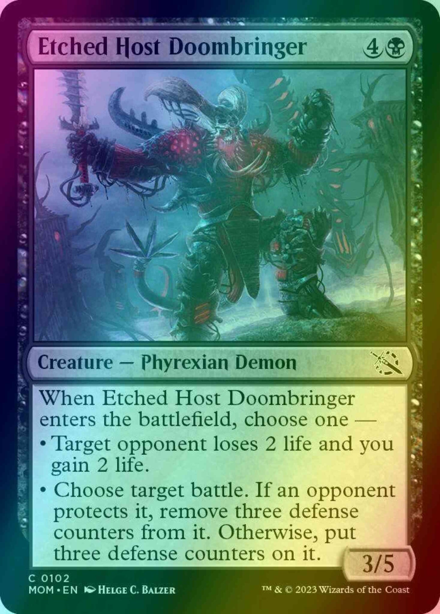 Etched Host Doombringer [102] [March of the Machine] [Foil]