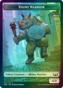 Rhino Warrior Token (11) // Treasure Token (15) [Streets of New Capenna: Tokens] [Foil]
