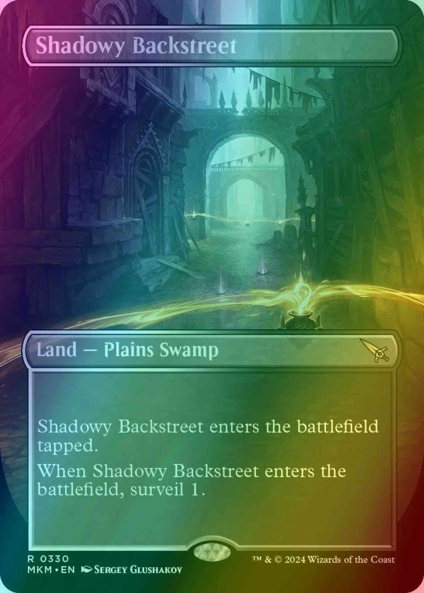Shadowy Backstreet [330] [Borderless] [Murders at Karlov Manor] [Foil]