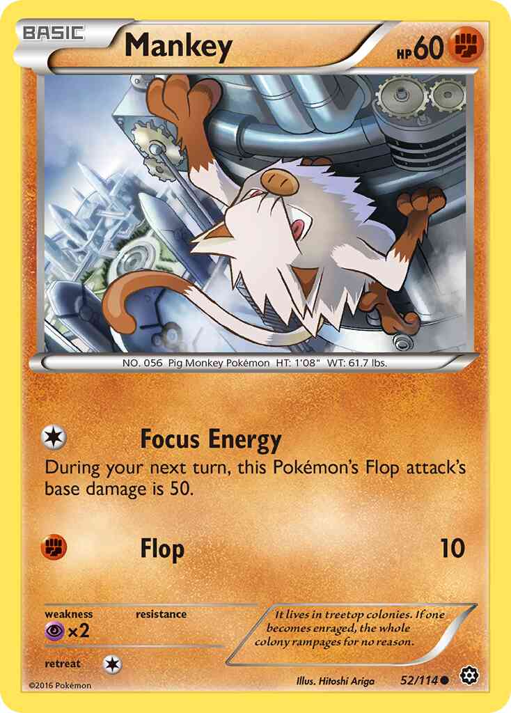 Mankey - 52/114 - Common [xy11-52] [Non-Holo]