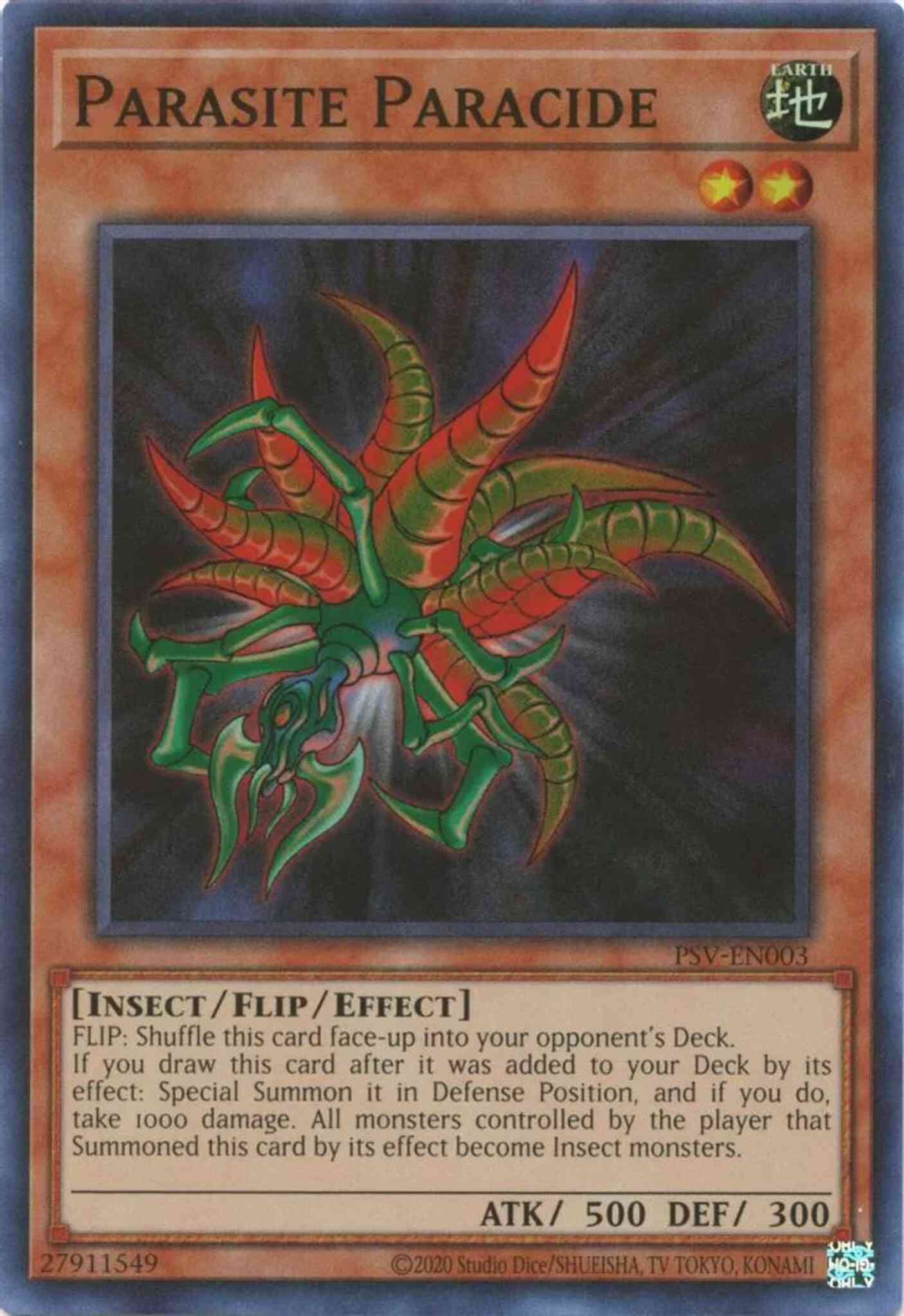 Parasite Paracide - 25th Anniversary - PSV-EN003 - Super Rare - Unlimited