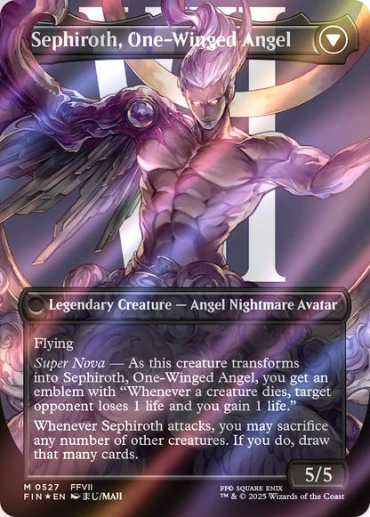 Sephiroth, Fabled SOLDIER // Sephiroth, One-Winged Angel [527] [Borderless] [Character] [FINAL FANTASY] [Surge Foil]