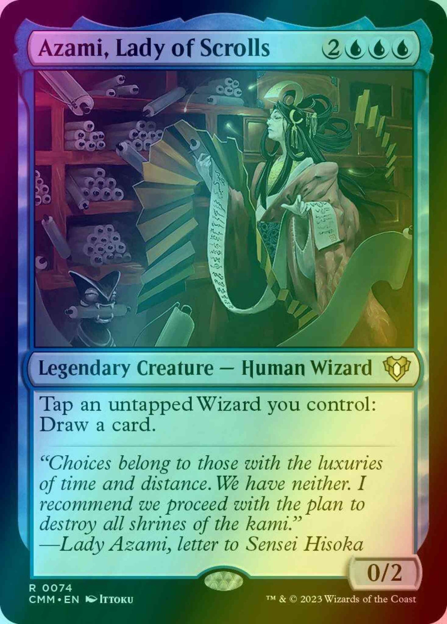 Azami, Lady of Scrolls [74] [Commander Masters] [Foil]