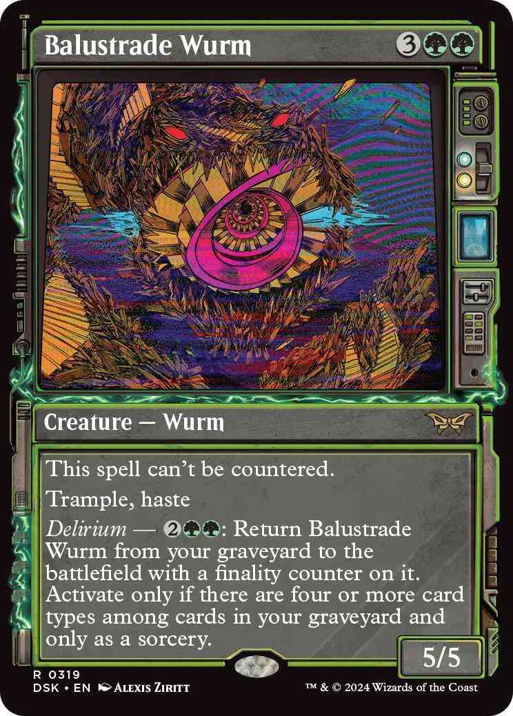 Balustrade Wurm [319] [Paranormal Frame] [Duskmourn: House of Horror] [Non-Foil]