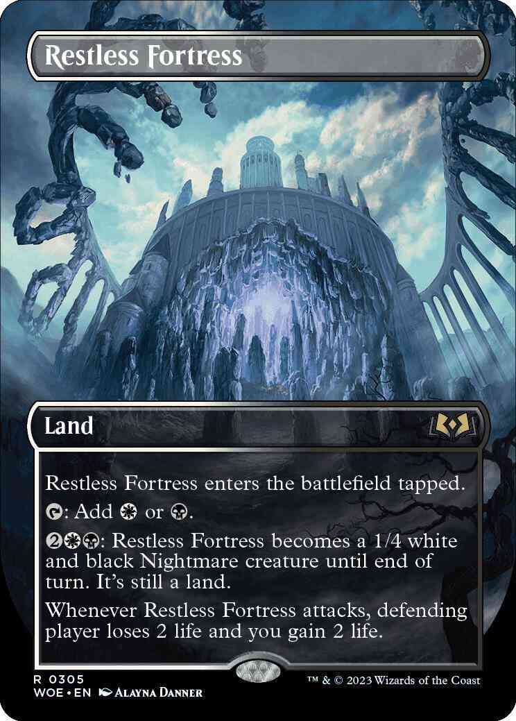 Restless Fortress [305] [Borderless] [Wilds of Eldraine] [Non-Foil]