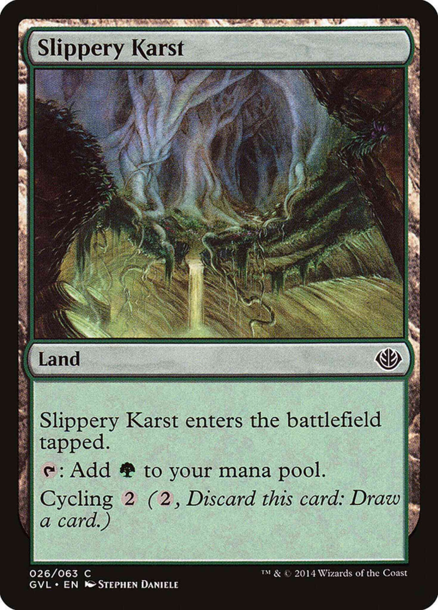 Slippery Karst [26] [Duel Decks Anthology: Garruk vs. Liliana] [Non-Foil]