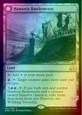 Hanweir Battlements // Hanweir, the Writhing Township [204a] [A] [Eldritch Moon] [Foil]