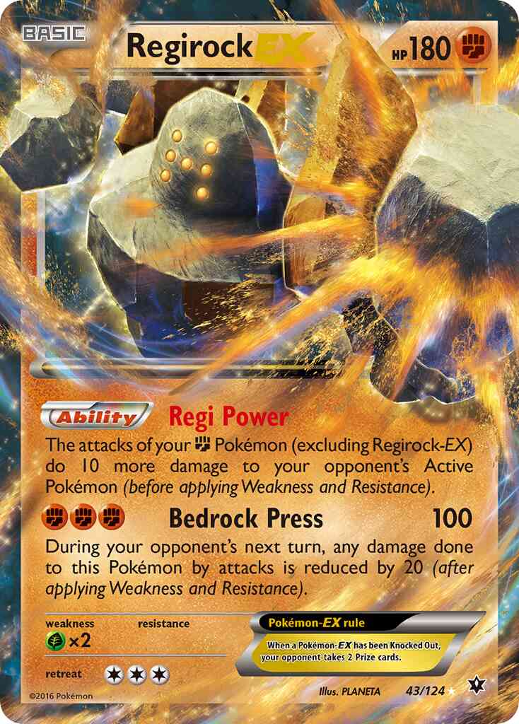 Regirock-EX - 43/124 - Rare Holo EX [xy10-43] [Ultra]