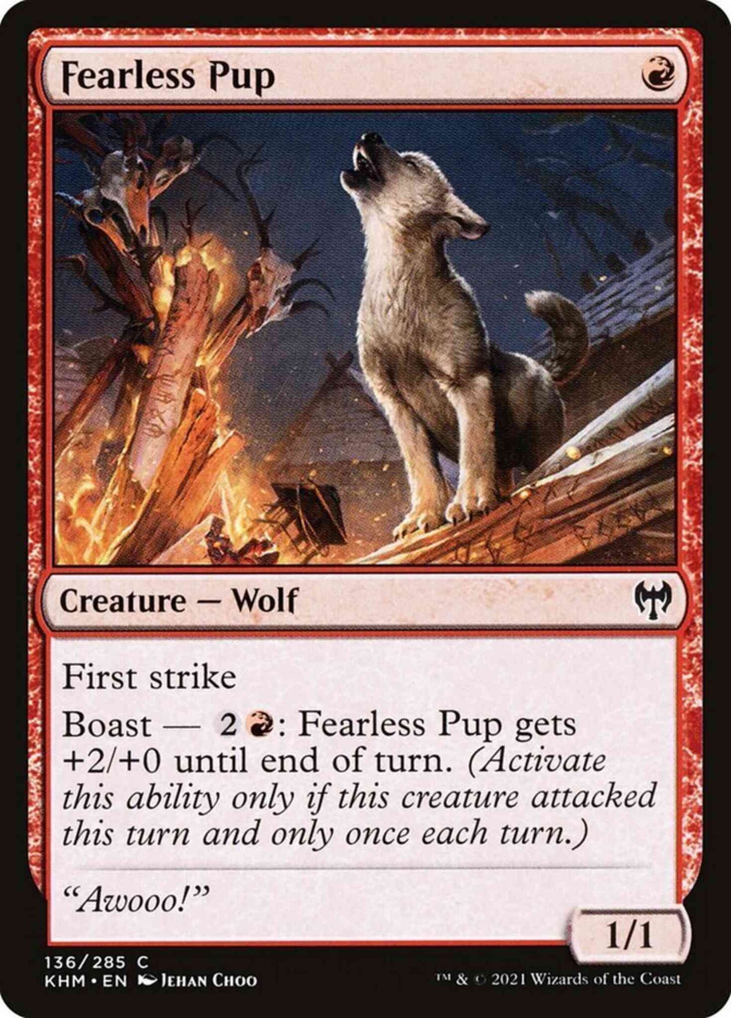 Fearless Pup [136] [Kaldheim] [Non-Foil]