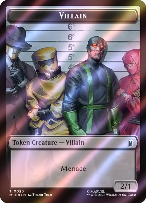 Shapeshifter Token (18) // Villain Token (25) [Marvel Super Heroes: Commander: Tokens] [Surge Foil]