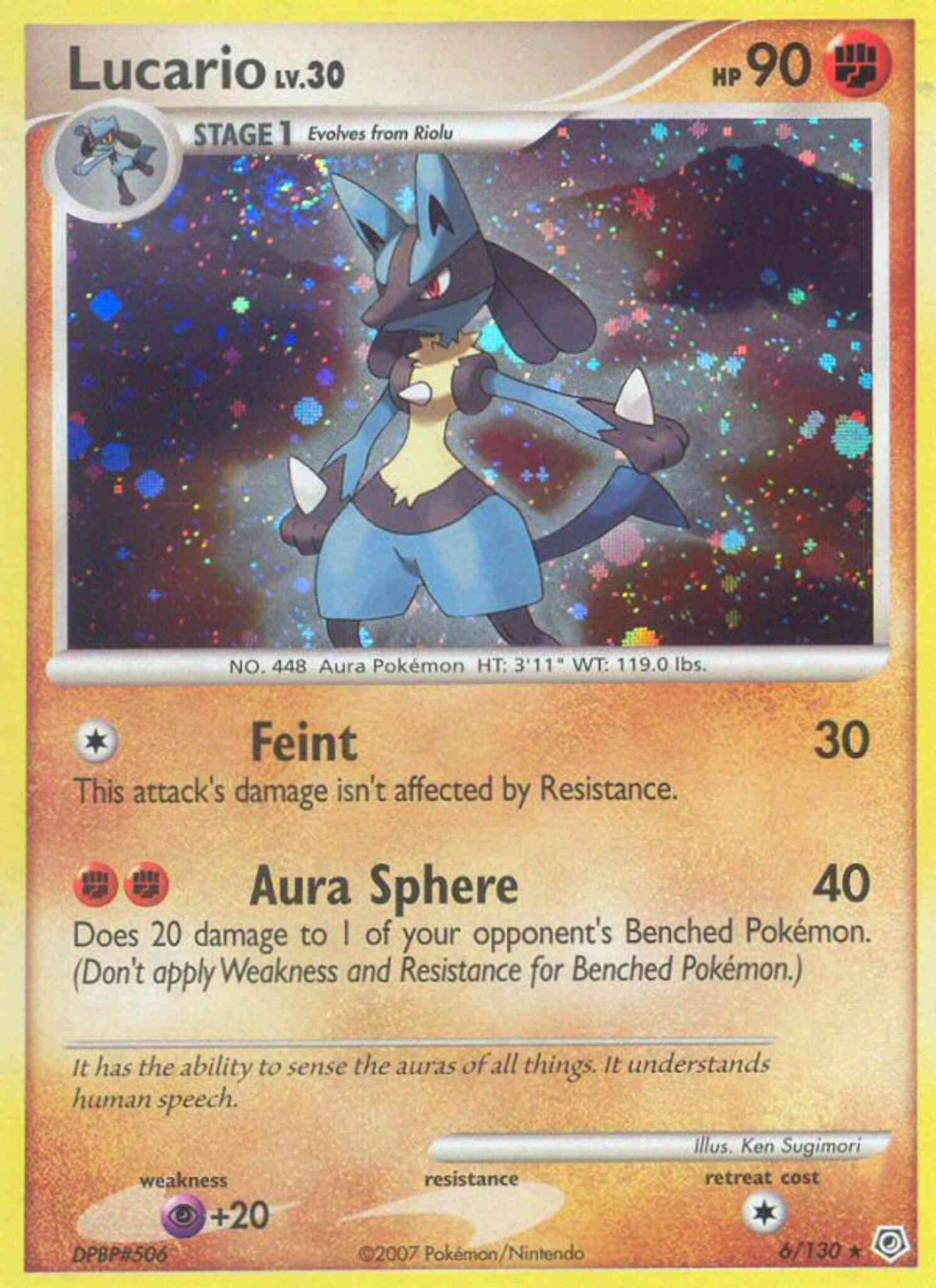 Lucario - 6/130 - Rare Holo [dp1-6] [Holo]