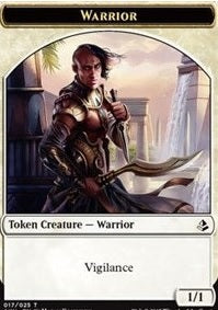 Adorned Pouncer Token (01) // Warrior Token (17) [Hour of Devastation Tokens] [Non-Foil]