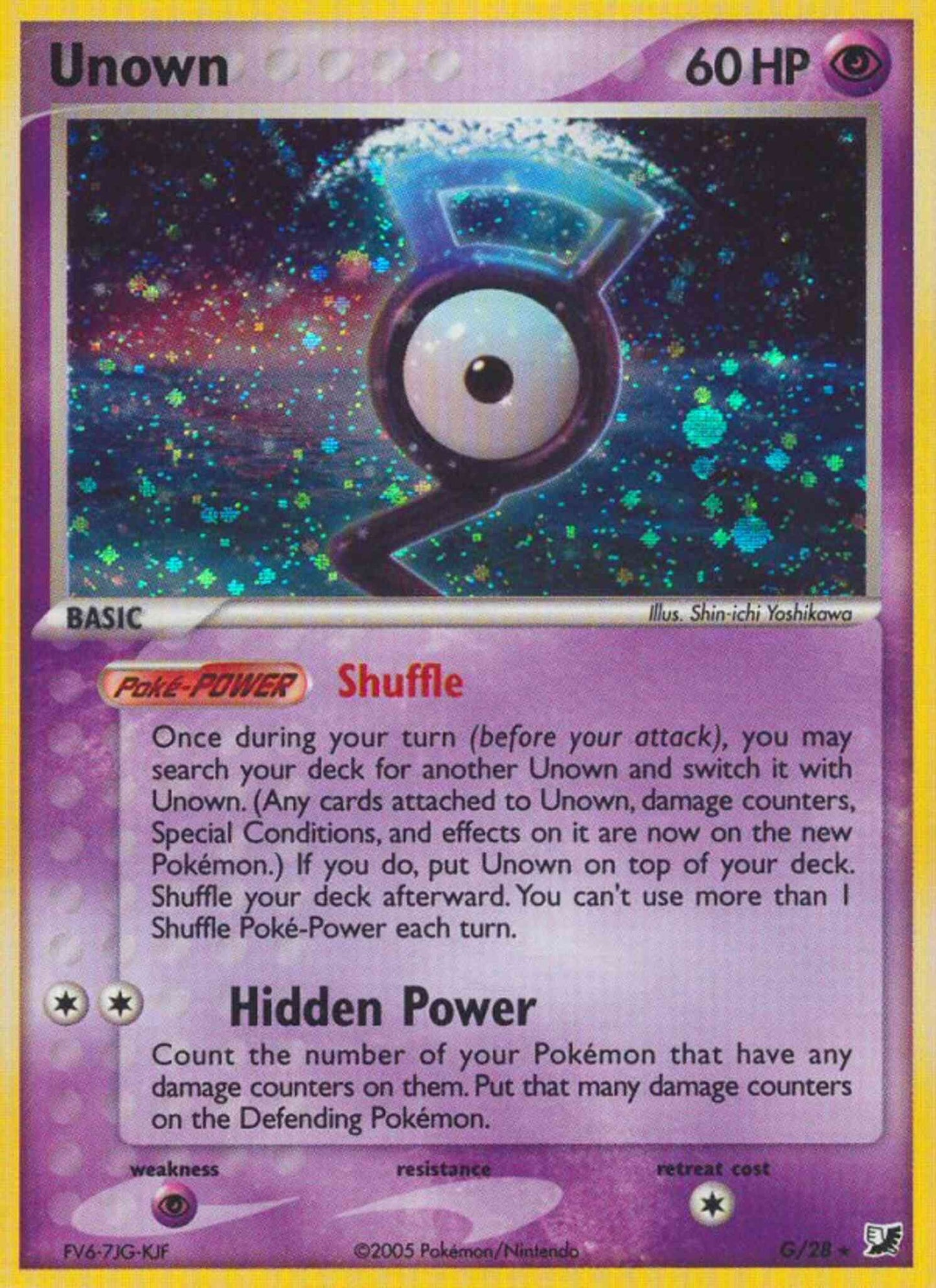 Unown - G/28 - Rare Holo [ex10-G] [Holo]