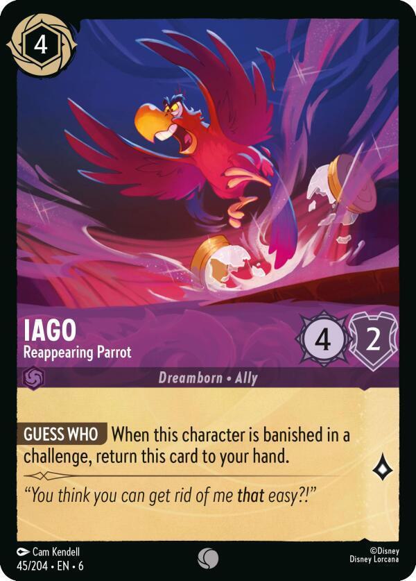 Iago - Reappearing Parrot - 45/204 [Azurite Sea] [Non-Foil]