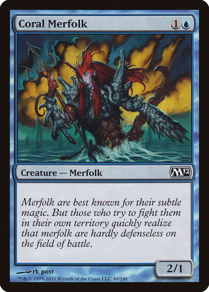 Coral Merfolk [49] [Magic 2012] [Non-Foil]