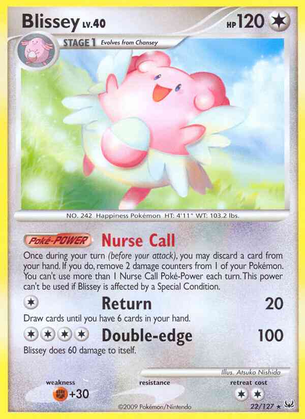 Blissey - 22/127 - Rare [pl1-22] [Reverse Holo]