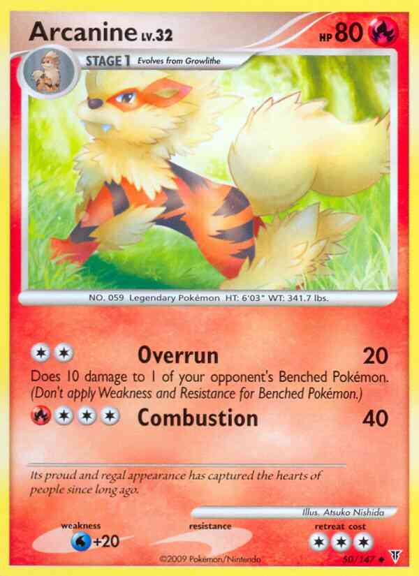 Arcanine - 50/147 - Uncommon [pl3-50] [Reverse Holo]