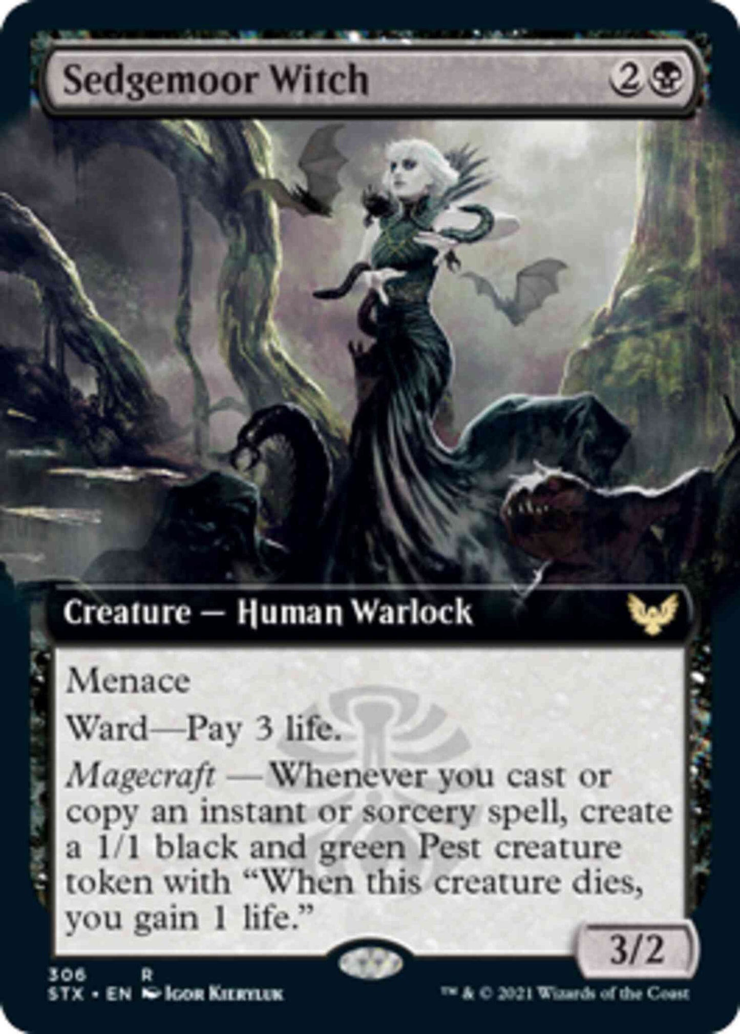 Sedgemoor Witch [306] [Extended Art] [Strixhaven: School of Mages] [Non-Foil]