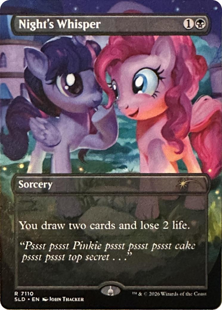 Night's Whisper [7110] [Borderless] [The Lands of Equestria] [Secret Lair Drop] [Non-Foil]
