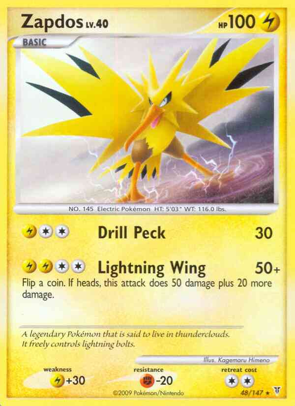 Zapdos - 48/147 - Rare [pl3-48] [Non-Holo]