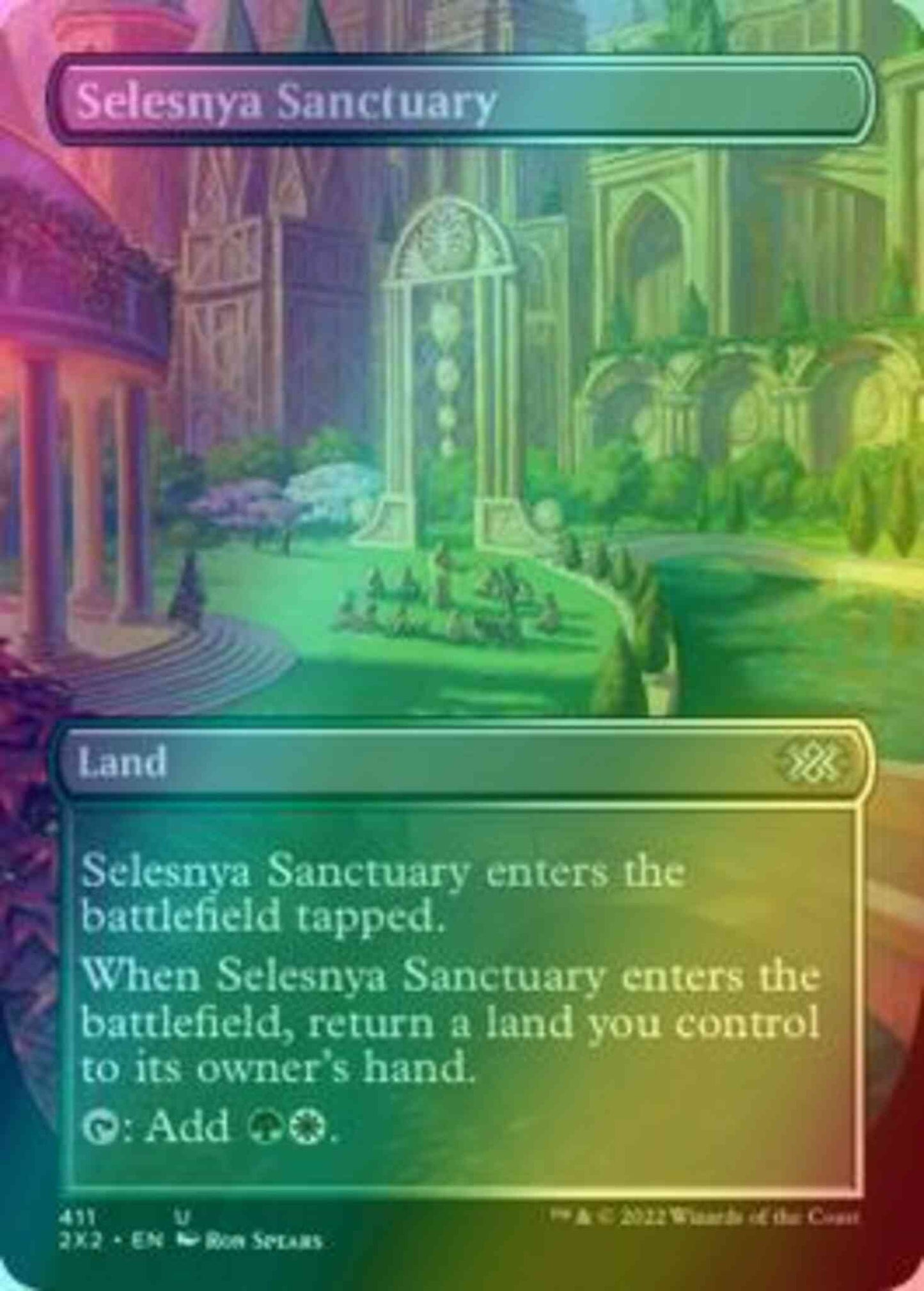 Selesnya Sanctuary [411] [Borderless] [Double Masters 2022] [Foil]