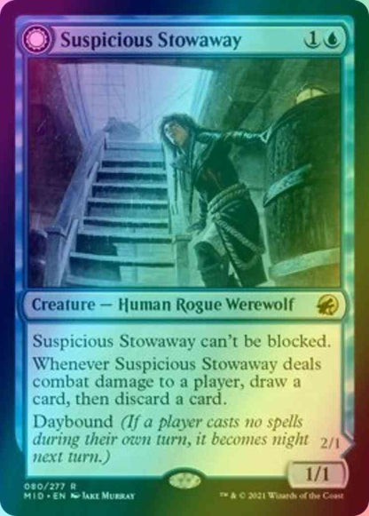 Suspicious Stowaway // Seafaring Werewolf [80] [Innistrad: Midnight Hunt] [Foil]