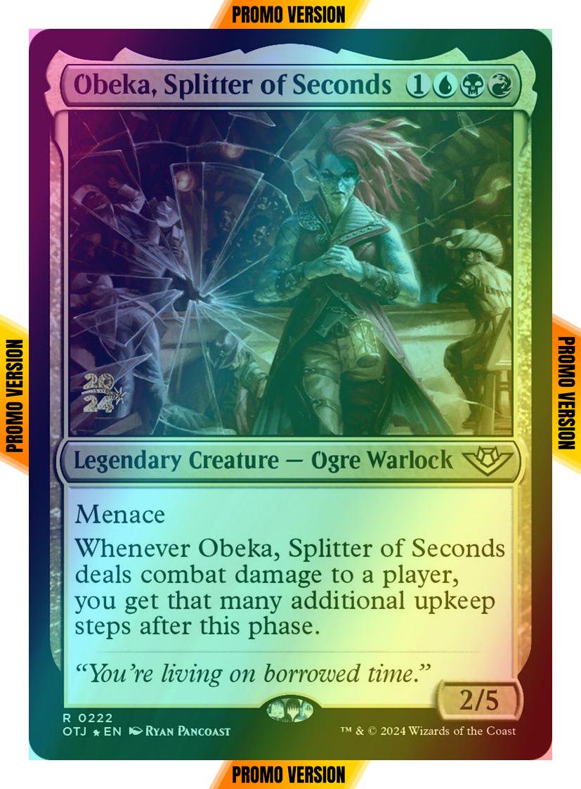 Obeka, Splitter of Seconds [222s] [Prerelease] [Outlaws of Thunder Junction: Promos] [Foil]