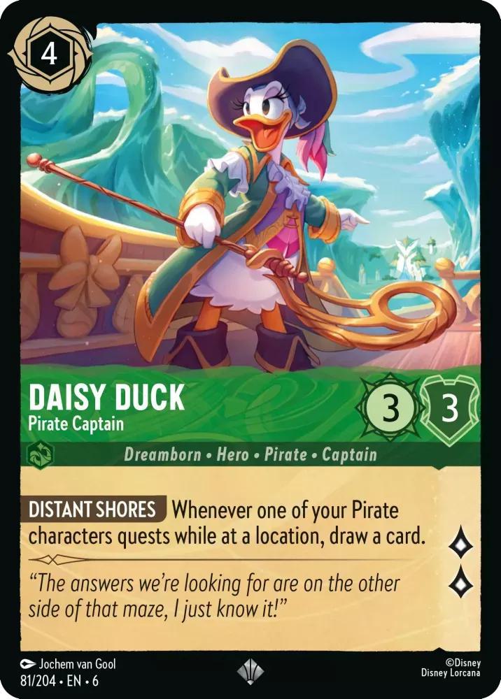 Daisy Duck - Pirate Captain - 81/204 [Azurite Sea] [Non-Foil]