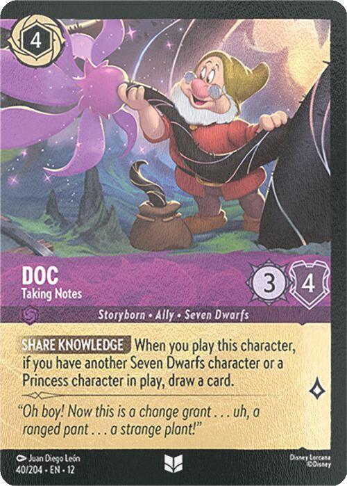 Doc - Taking Notes (Extended Art) - 40/204 [Wilds Unknown] [Cold Foil]