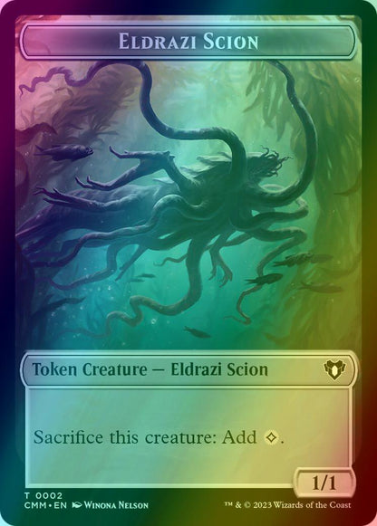 Dwarf Berserker Token (23) // Eldrazi Scion Token (02) [Commander Masters: Tokens] [Foil]