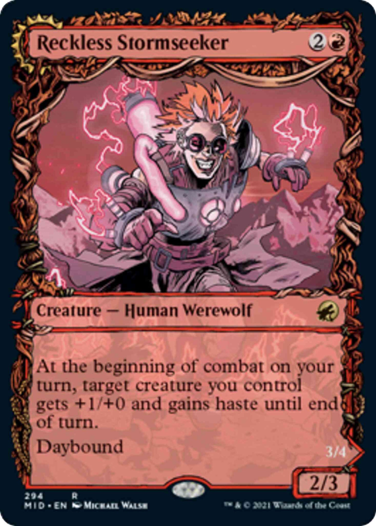 Reckless Stormseeker // Storm-Charged Slasher [294] [Equinox Showcase] [Innistrad: Midnight Hunt] [Non-Foil]