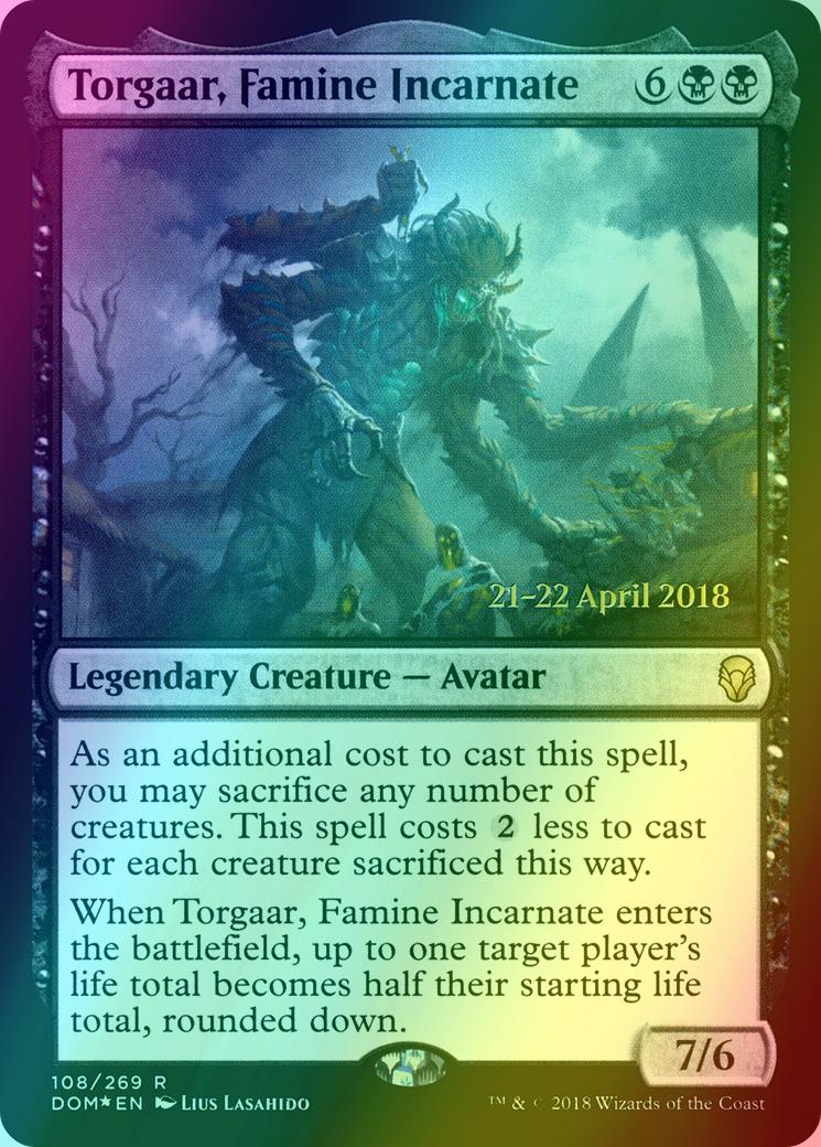 Torgaar, Famine Incarnate [108s] [Dominaria Promos] [Foil]
