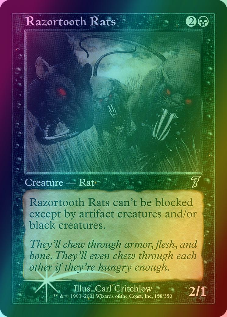Razortooth Rats [158x] [Seventh Edition] [Foil]