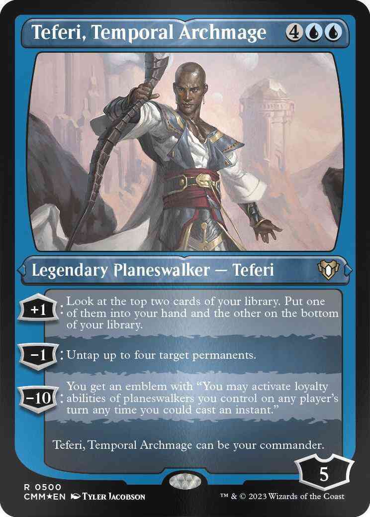 Teferi, Temporal Archmage [500] [Commander Masters] [Etched Foil]