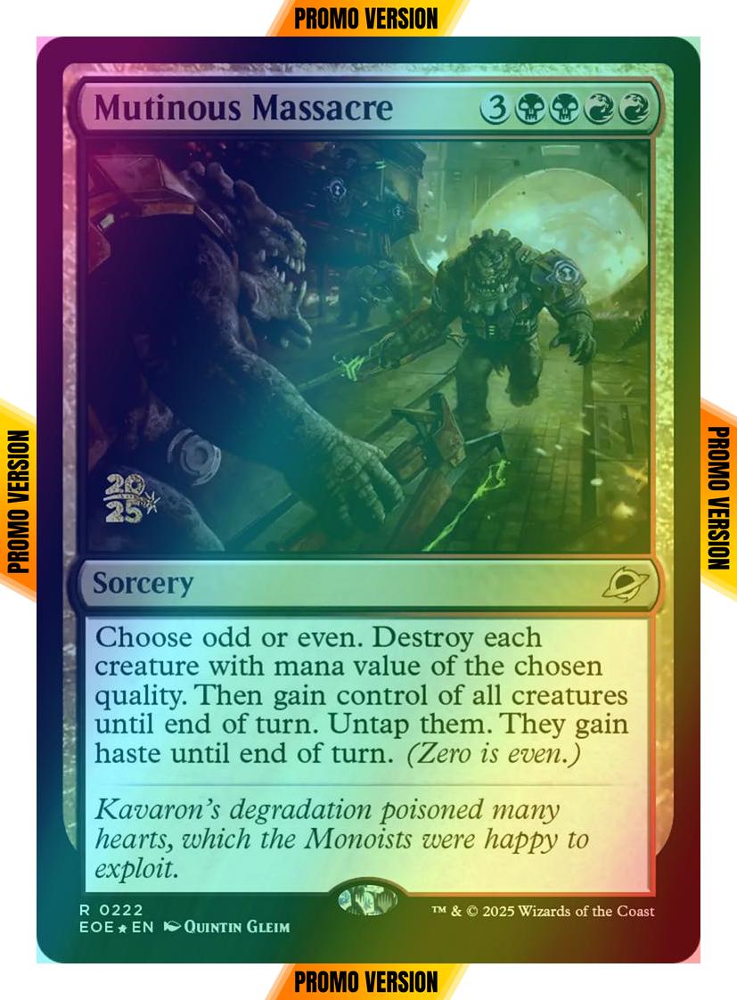 Mutinous Massacre [222s] [Prerelease] [Edge of Eternities: Promos] [Foil]