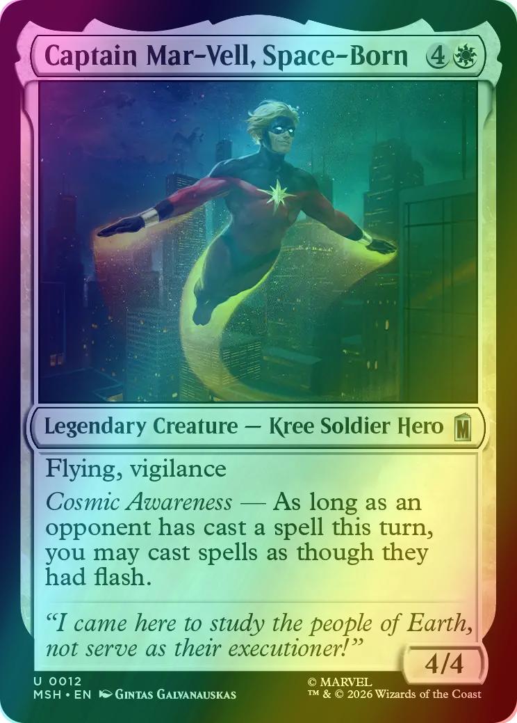 Captain Mar-Vell, Space-Born [12] [Marvel Super Heroes] [Foil]