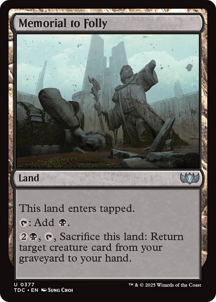Memorial to Folly [377] [Tarkir: Dragonstorm: Commander] [Non-Foil]