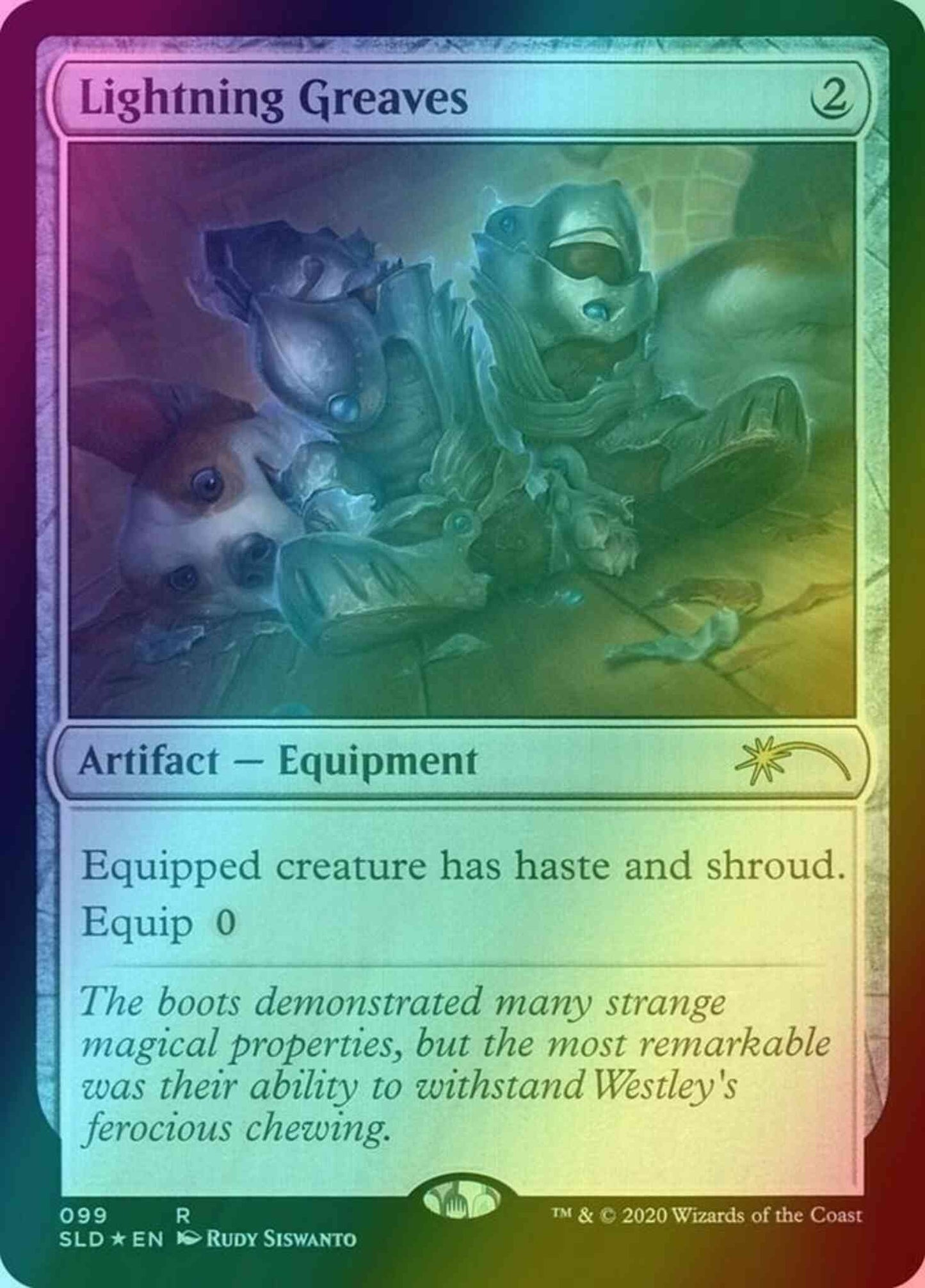 Lightning Greaves [0099] [Every Dog Has Its Day] [Secret Lair Drop] [Foil]