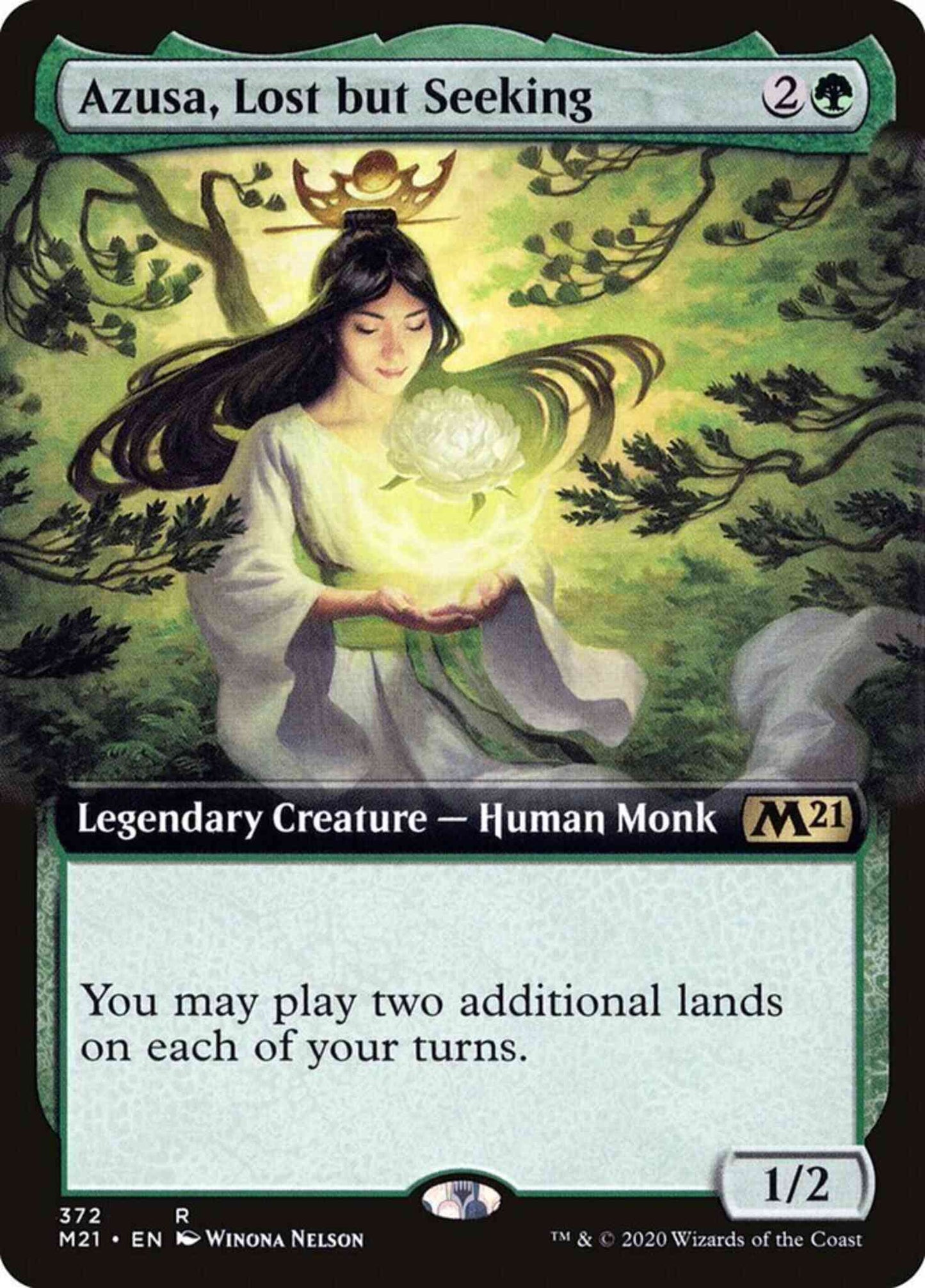Azusa, Lost but Seeking [372] [Extended Art] [Core Set 2021] [Non-Foil]