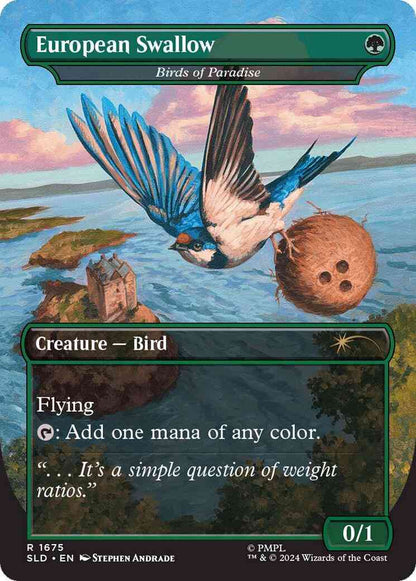 African Swallow - Birds of Paradise // European Swallow - Birds of Paradise [1675] [Borderless] [Monty Python: Vol. 1] [Secret Lair Drop] [Non-Foil]