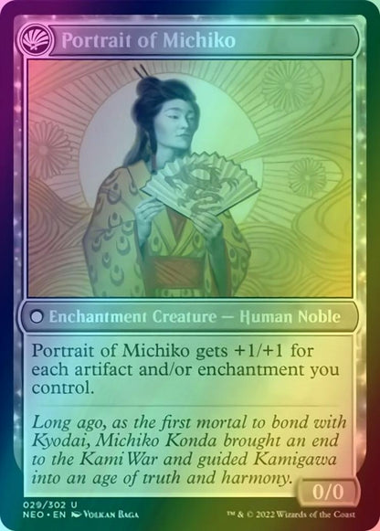 Michiko's Reign of Truth // Portrait of Michiko [29] [Kamigawa: Neon Dynasty] [Foil]