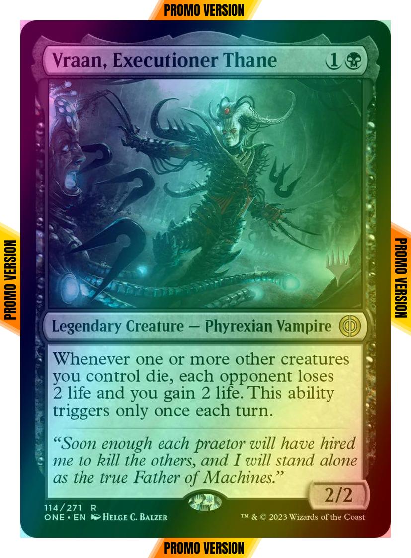 Vraan, Executioner Thane [114p] [Promo Pack] [Phyrexia: All Will Be One: Promos] [Foil]
